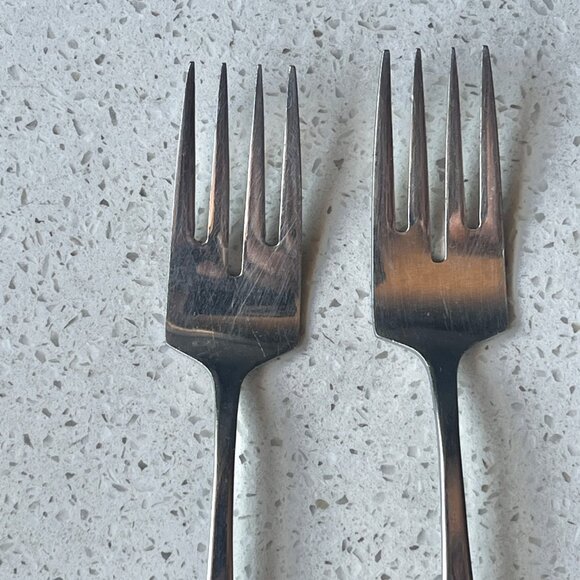 The Cellar Stainless Steel Forks 6.5" Japan Set of 2 Minimalist Design - Picture 3 of 5